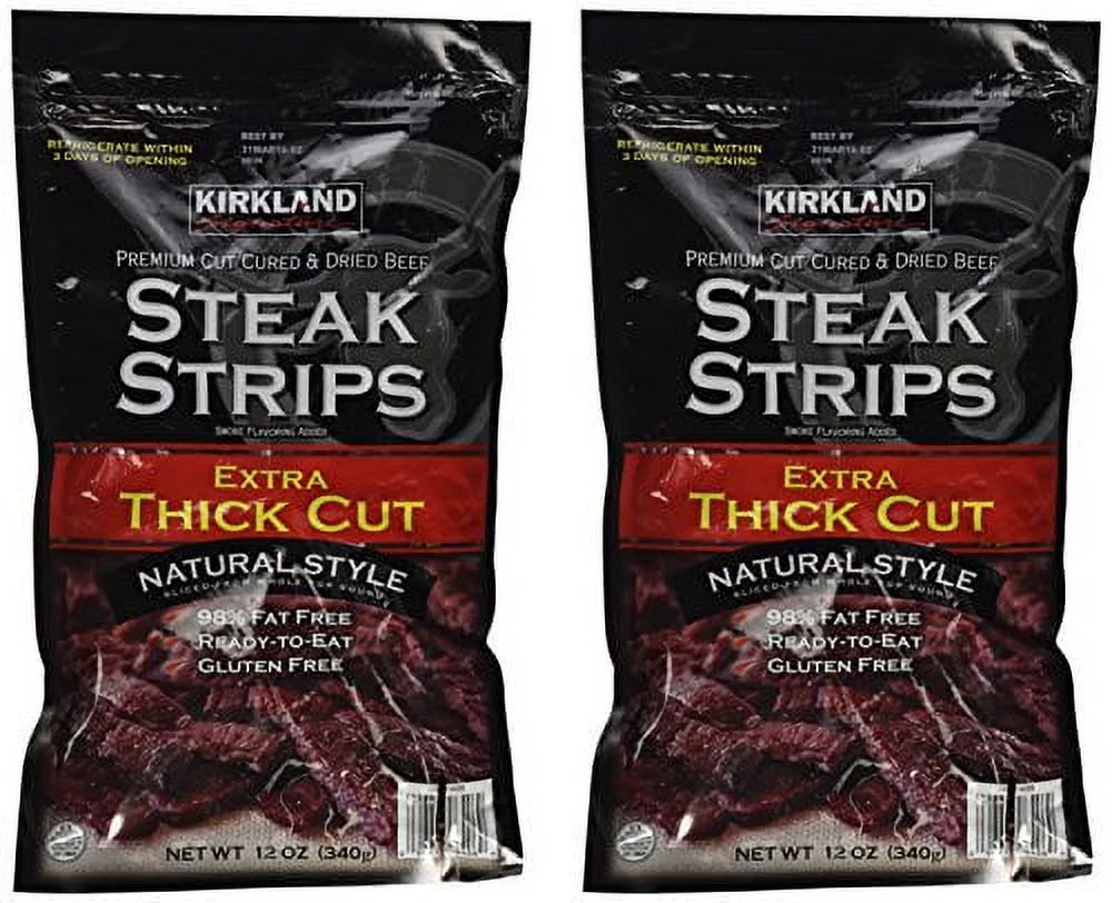 Premium Steak Strips Jerky 12 Oz (2PAK)