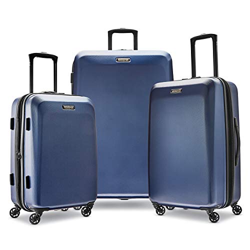 American Tourister Moonlight Hardside Expandable Luggage with Spinner Wheels, Blue Terazzo, 2-Piece Set (20/28)