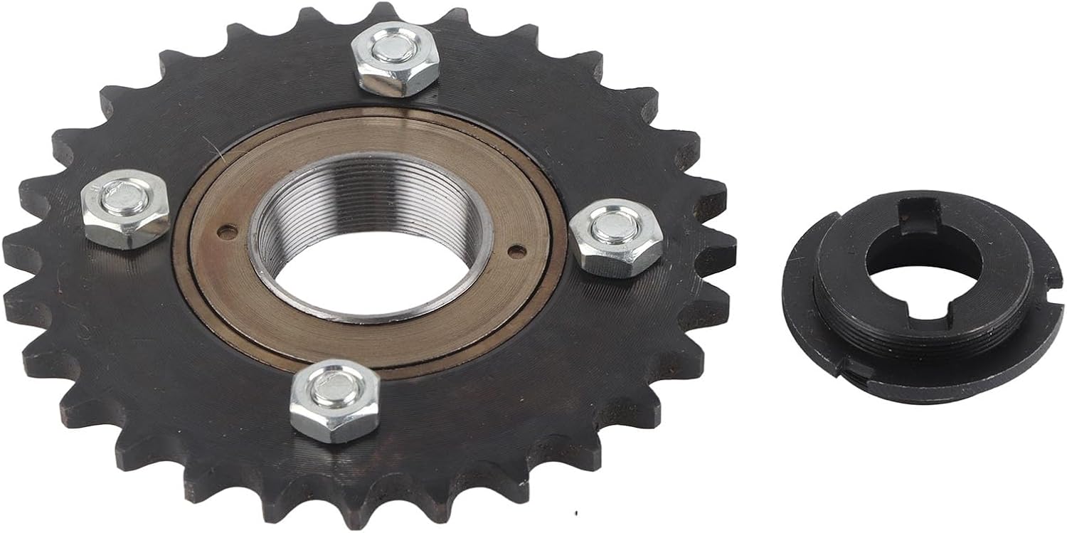 28T Bicycle Fixed Sprocket, for Brake Disc Mount Big Chain Wheel, for Fixed Gear Bike 28 Tooth Sprocket for 420 Bicycle Chain, Flywheel Bike Connector Set Steel for Bike Modified