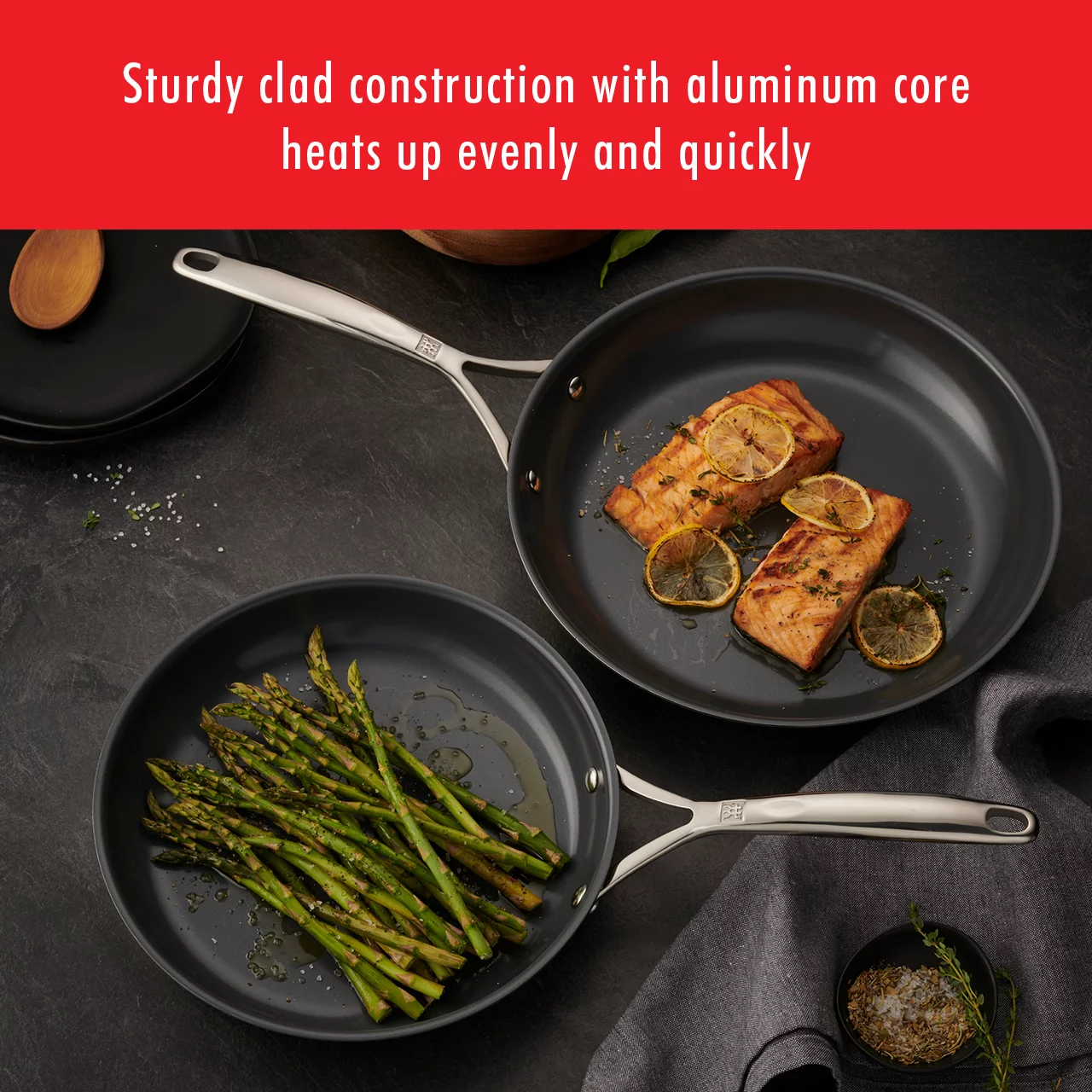 ZWILLING Energy Plus 10-pc Stainless Steel Ceramic Nonstick Cookware Set