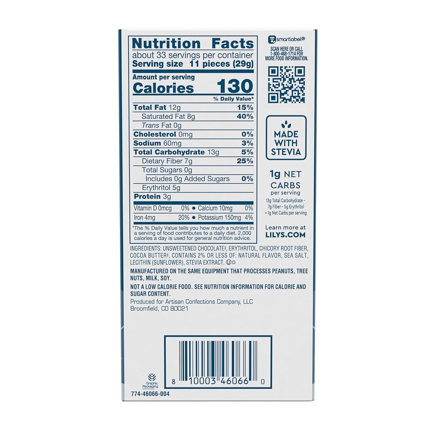 LILY'S Salted Caramel Extra Dark Chocolate Style No Sugar Added, Sweets Bars, 2.8 oz (12 Count)