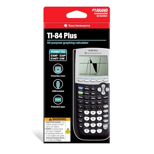 Texas Instruments TI-84 Plus Graphics Calculator, Black 320 x 240 pixels (2.8