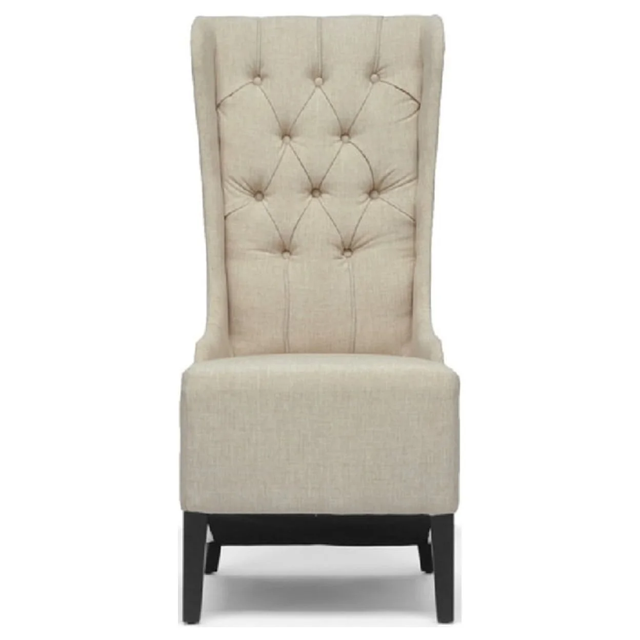 Baxton Studio Vincent Beige Linen Modern Accent Chair