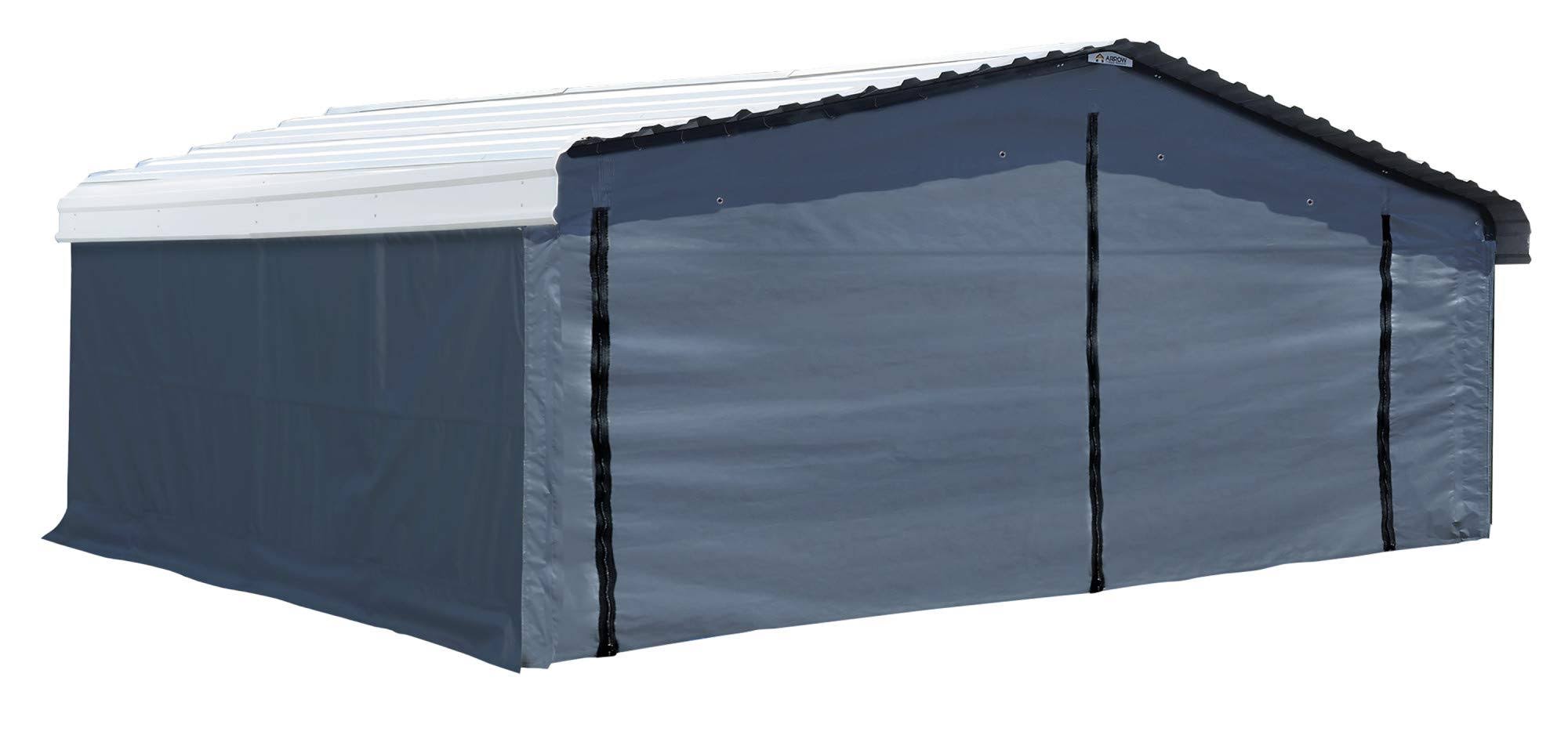 Arrow Carport 20 ft. x 20 ft. Enclosure Kit, Gray