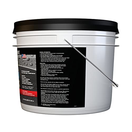 Flex Seal Liquid MAX, 2.5 Gallon, Black, Liquid Rubber Coating Sealant, Waterproof, Flexible, Breathable, and UV Resistant, Roof Repair, Basements, RV, Campers, Trailers, Marine, EPDM, Masonry
