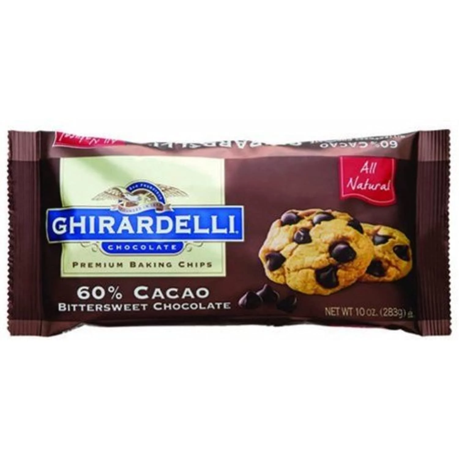 Ghirardelli Chocolate Premium Baking Chips 60% Cacao Bittersweet Chocolate, 10 Oz (Pack Of 12)