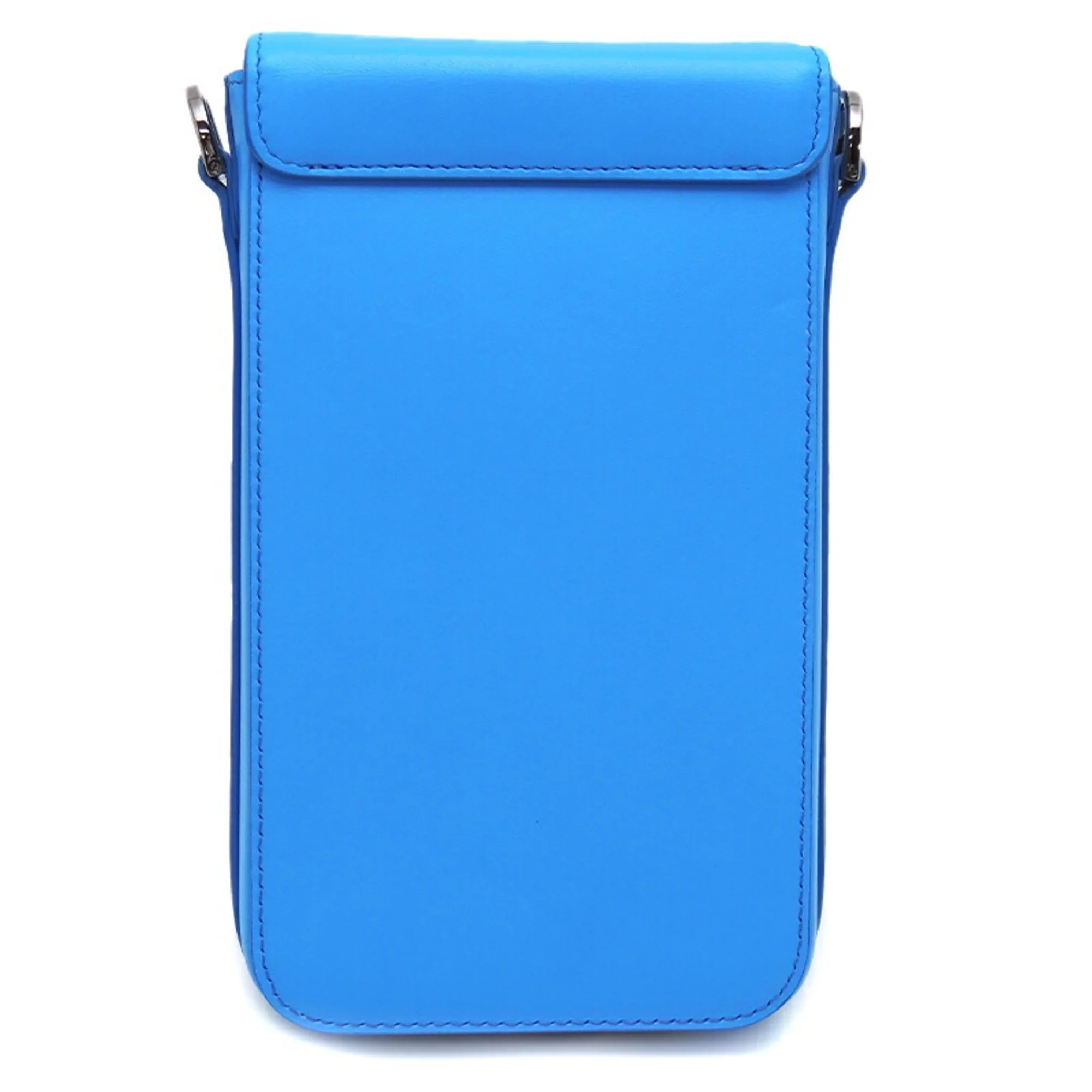 Pre-Owned Christian Dior Dior Phone Pouch Women's Shoulder Bag Leather Blue (Like New)