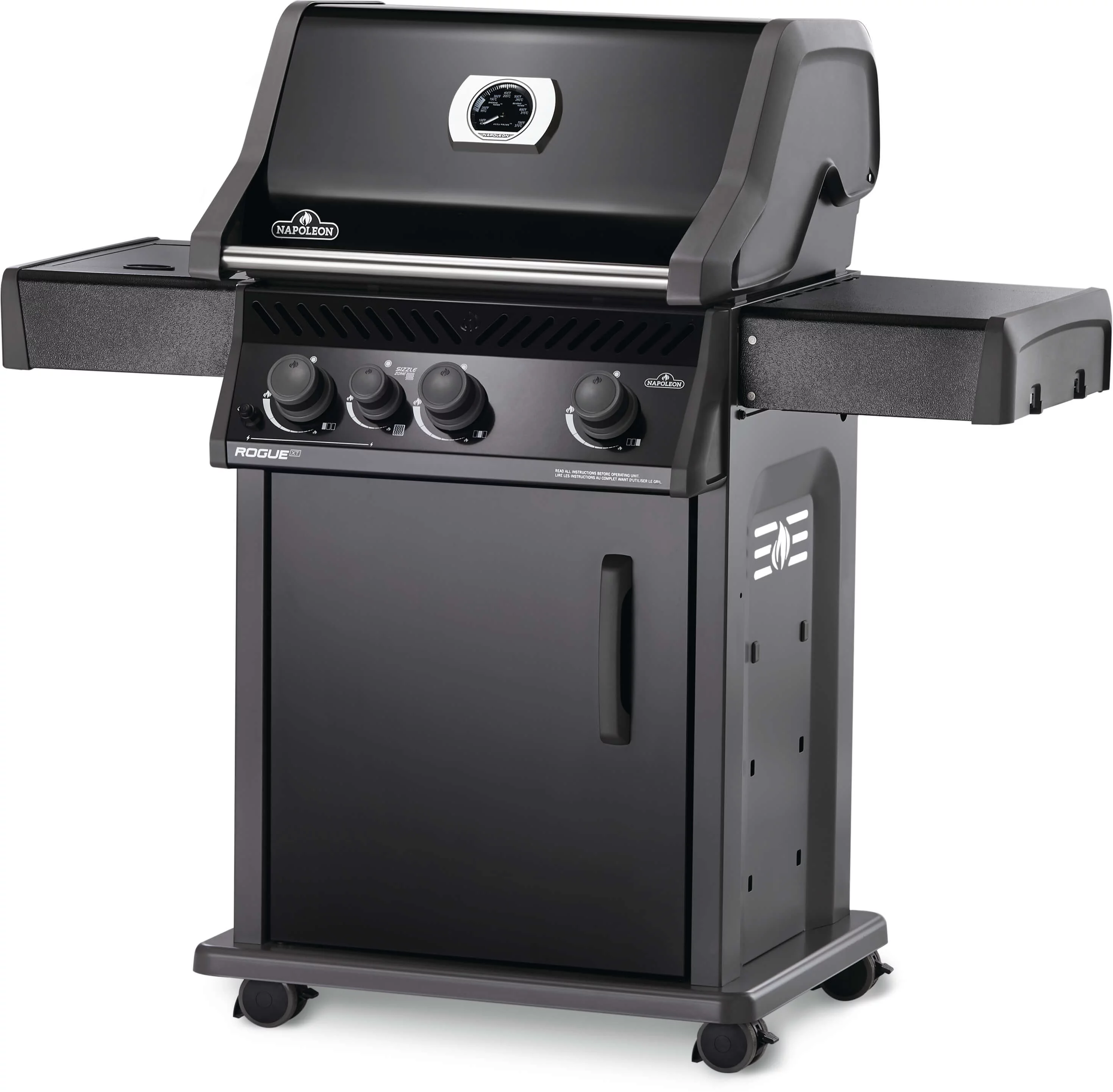 Rogue® XT 425 Natural Gas Grill with Infrared Side Burner, Black