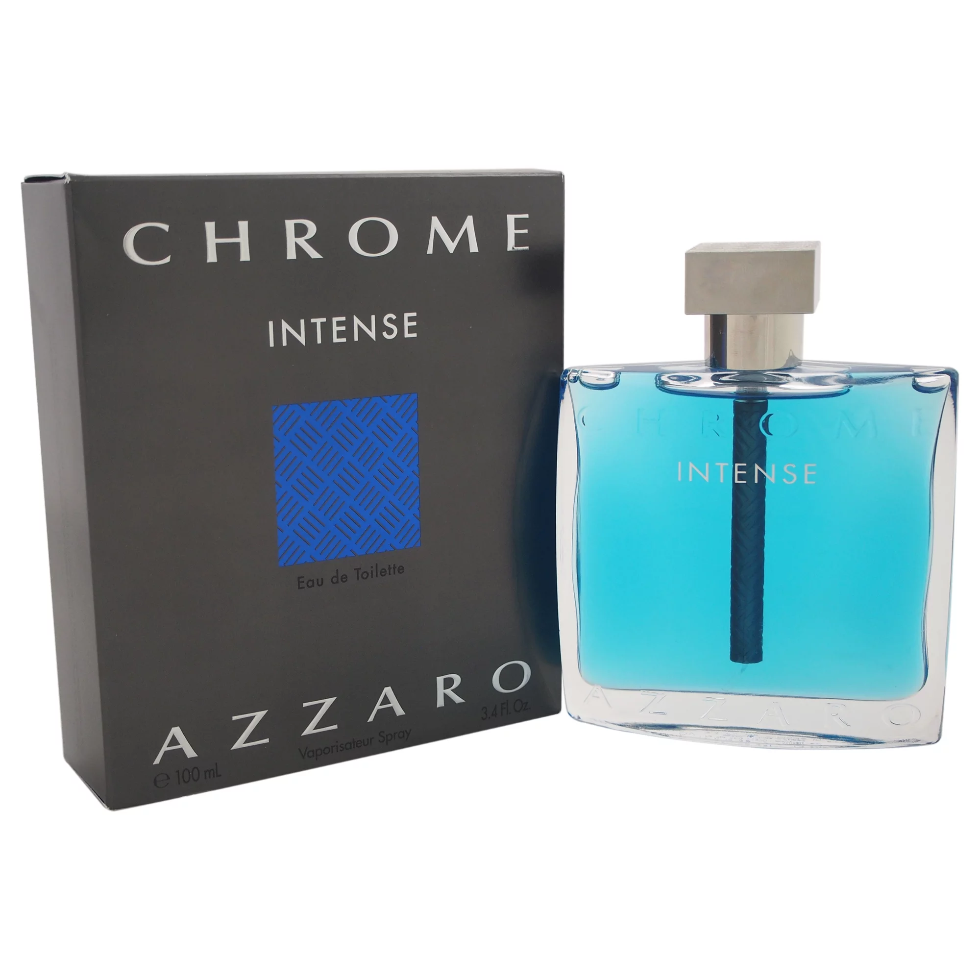 Azzaro Chrome Intense Cologne for Men, 3.4 Oz