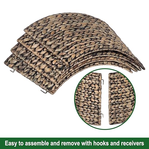 CENBOSS Rattan Christmas Tree Collar, Wicker Tree Skirt & Stand Base Cover (Brown Wash, 24 inch)