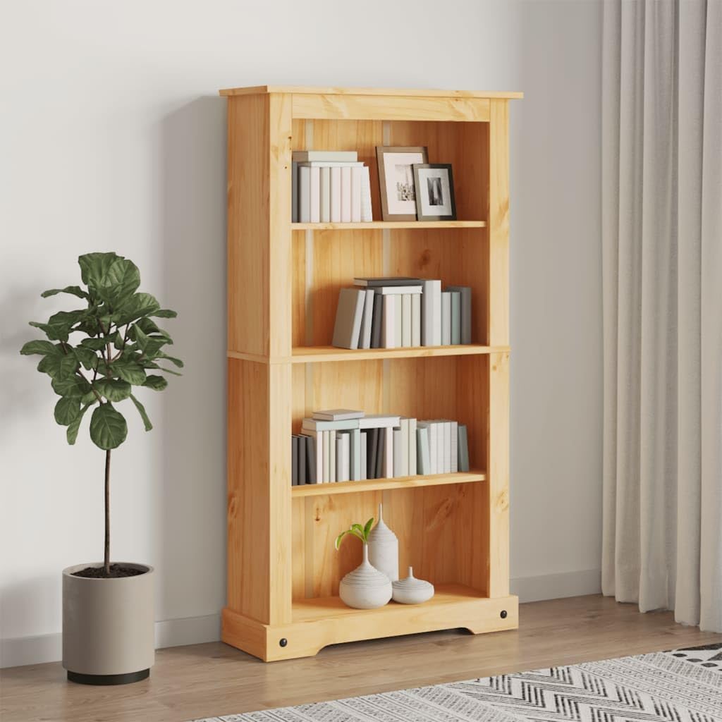 4-Tier Bookcase Mexican Pine Corona Range Book Shelf Book Cabinet Home Furniture 31.9