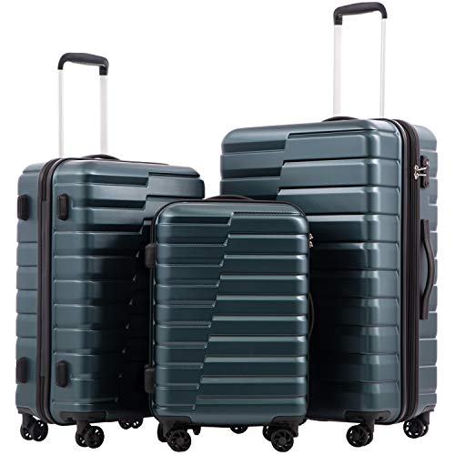 Coolife Luggage Suitcase Carry on Hardside PC+ABS Spinner TSA Lock Telescopic Handle