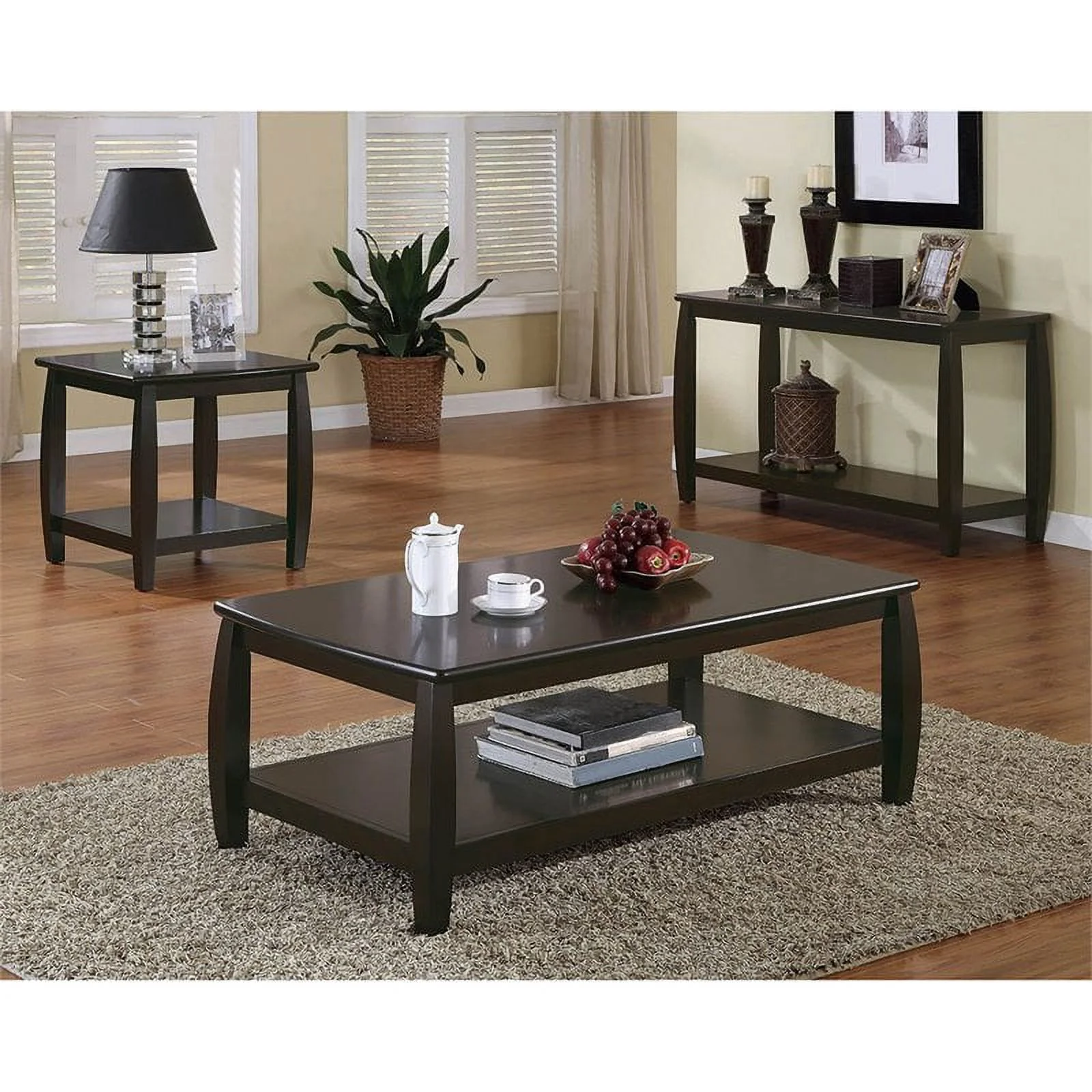 Kingfisher Lane Casual Coffee Table in Cappuccino