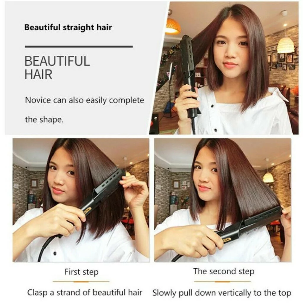 Hair Straightener Ceramic Tourmaline Ionic Flat Iron Professional Glider 4 Gear Exhaust Ceramic