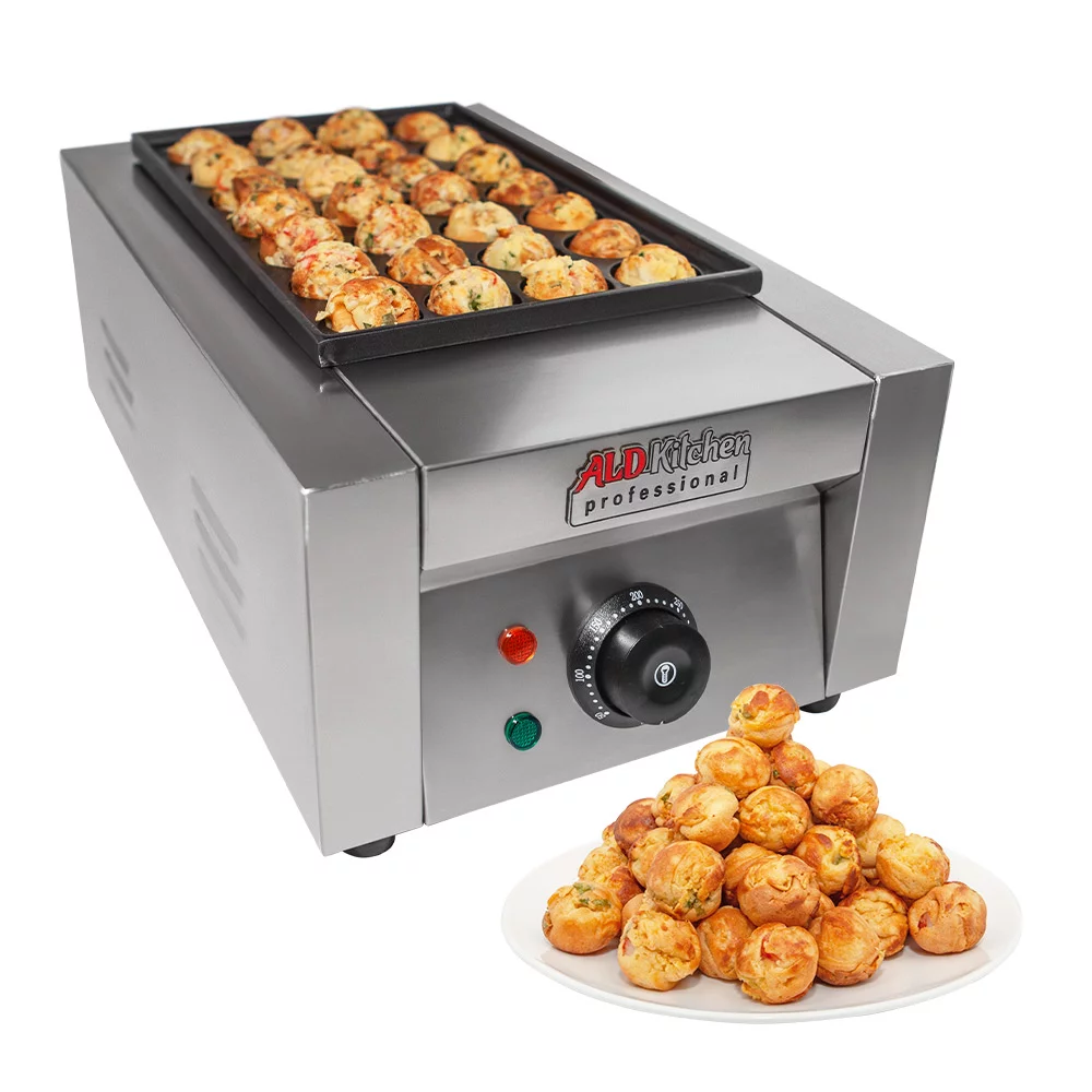 ALDKitchen Takoyaki Electric Grill | 28 Pcs | Nonstick Molds | No plug | Stainless Steel