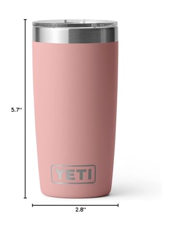 YETI Rambler 10 oz Tumbler, Stainless Steel, Vacuum Insulated with MagSlider Lid, Firefly Yellow