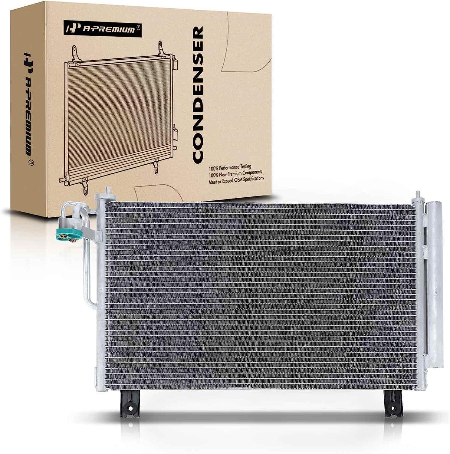 A-Premium Air Conditioning A/C Condenser Compatible with Porsche 911 2014-2016, Boxster 2013-2016, Cayman 2014-2016, Replace# 99157311102