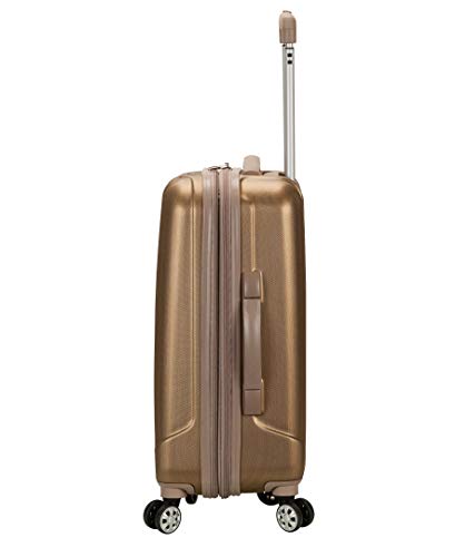 Rockland Melbourne Hardside Expandable Luggage with Spinner Wheels, 2TONENAVY, 2 Piece (20/28)