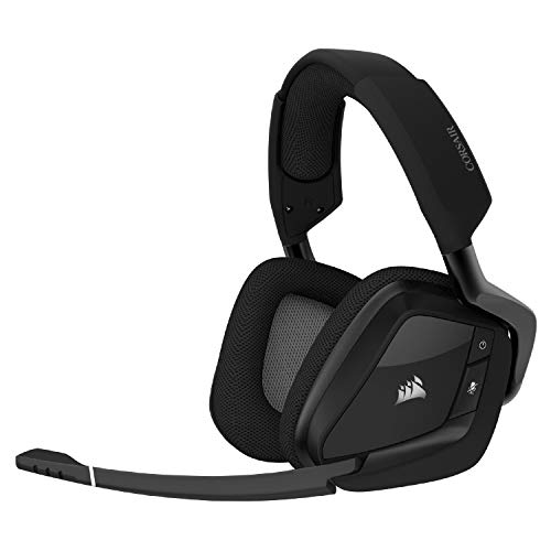 CORSAIR VOID RGB ELITE Wireless Gaming Headset – 7.1 Surround Sound – Omni-Directional Microphone – Microfiber Mesh Earpads – Up to 40ft Range – iCUE Compatible – PC, Mac, PS5, PS4 – White