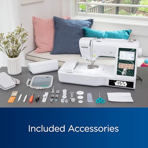 Brother LB5500M Marvel 2-in-1 Combo Sewing & Embroidery Machine, 16.5 x 7.76 x 12.1 inches, White