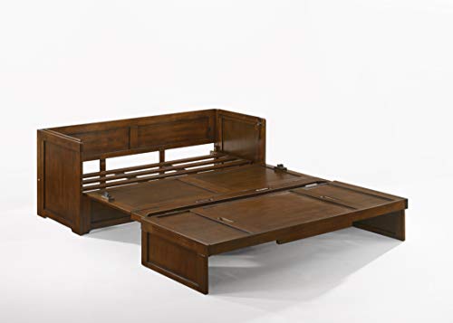 NIGHT & DAY Furniture Murphy Cube Cabinet Bed (White, Queen)