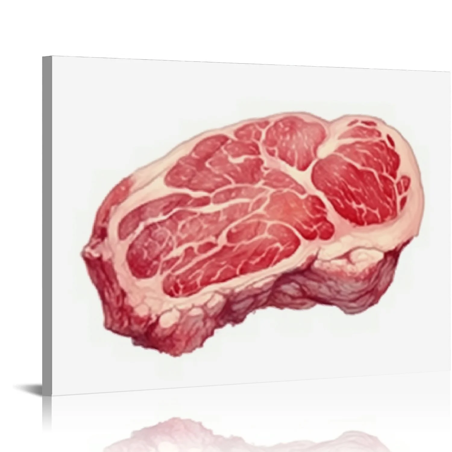 GOSMITH Rib eye steak Painting Wall Poster Watercolor Art Print Meat Butcher