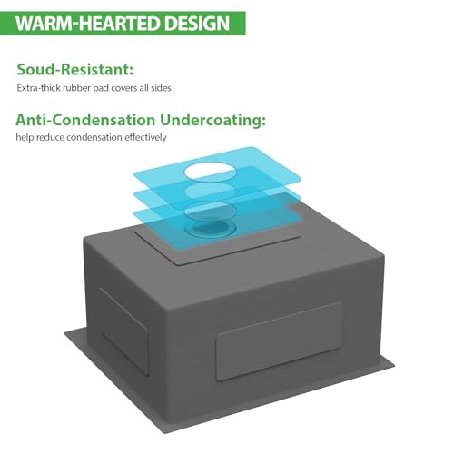 25 Inch Utility Laundry Sink Drop In 16 Gauge Stainless Steel Single Bowl Laundry Room Sink Laundry & Utility Room Kitchen Sinks 25