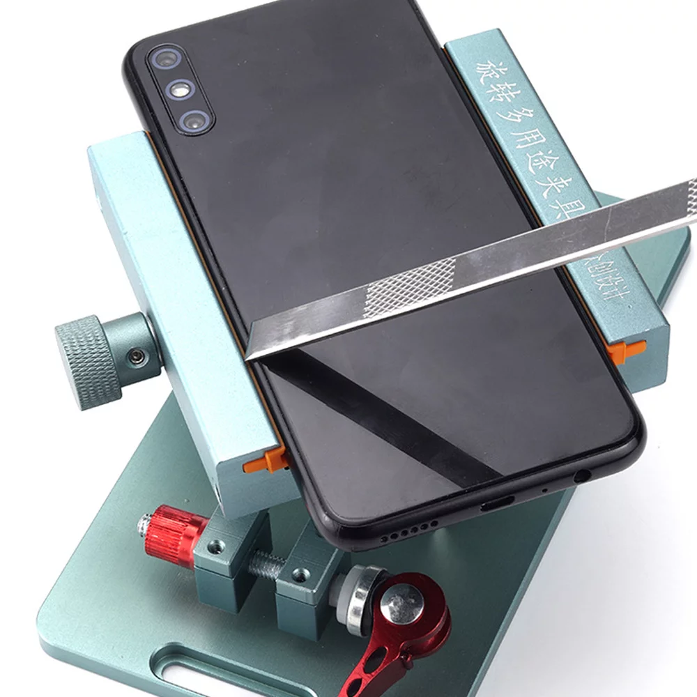 Aibecy Mobilephone Rear Glass Cover Removal Tool Set 360 Degree Rotating Fixture Back Cover Glass Demolishing Pen Smartphone Maintenance Repairing Tool Kit