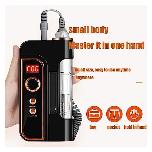 Electric Nail Drill Professional 35000 RPM Electric Nail Drill Machine, Portable Pedicure Nail Polisher, Grinding Device Nail Tool for Acrylic (Bianco A).