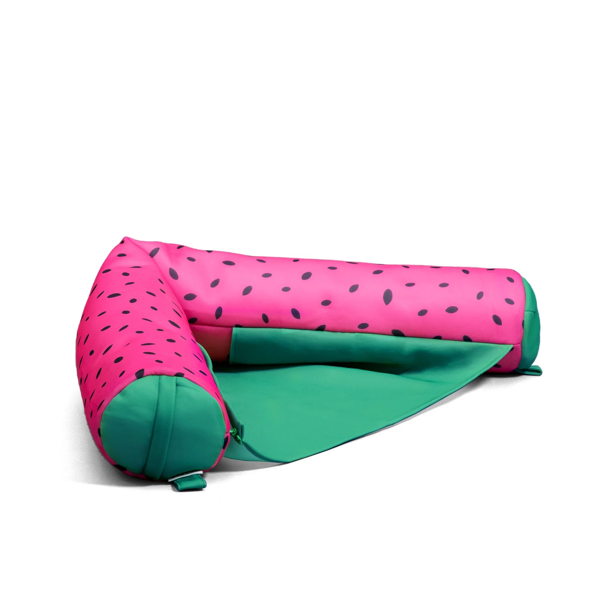 Big Joe Noodle Sling No Inflation Needed Pool Seat with Armrests, Summer Melon Double Sided Mesh, Quick Draining Fabric, 3 feet