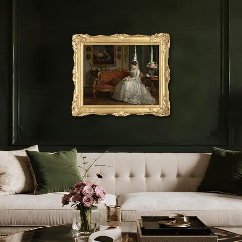 8x10 Vintage Picture Frame, Elegant Antique Picture Frames with Glass Front, Retro Photo Frame for Wall or Tabletop Display, Ornate Gothic 8x10 Frame for Home Decor Wall Decor, Gift Ideas (Sliver)