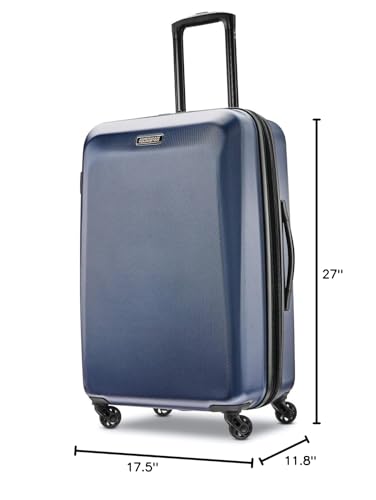 American Tourister Moonlight Hardside Expandable Luggage with Spinner Wheels, Blue Terazzo, 2-Piece Set (20/28)