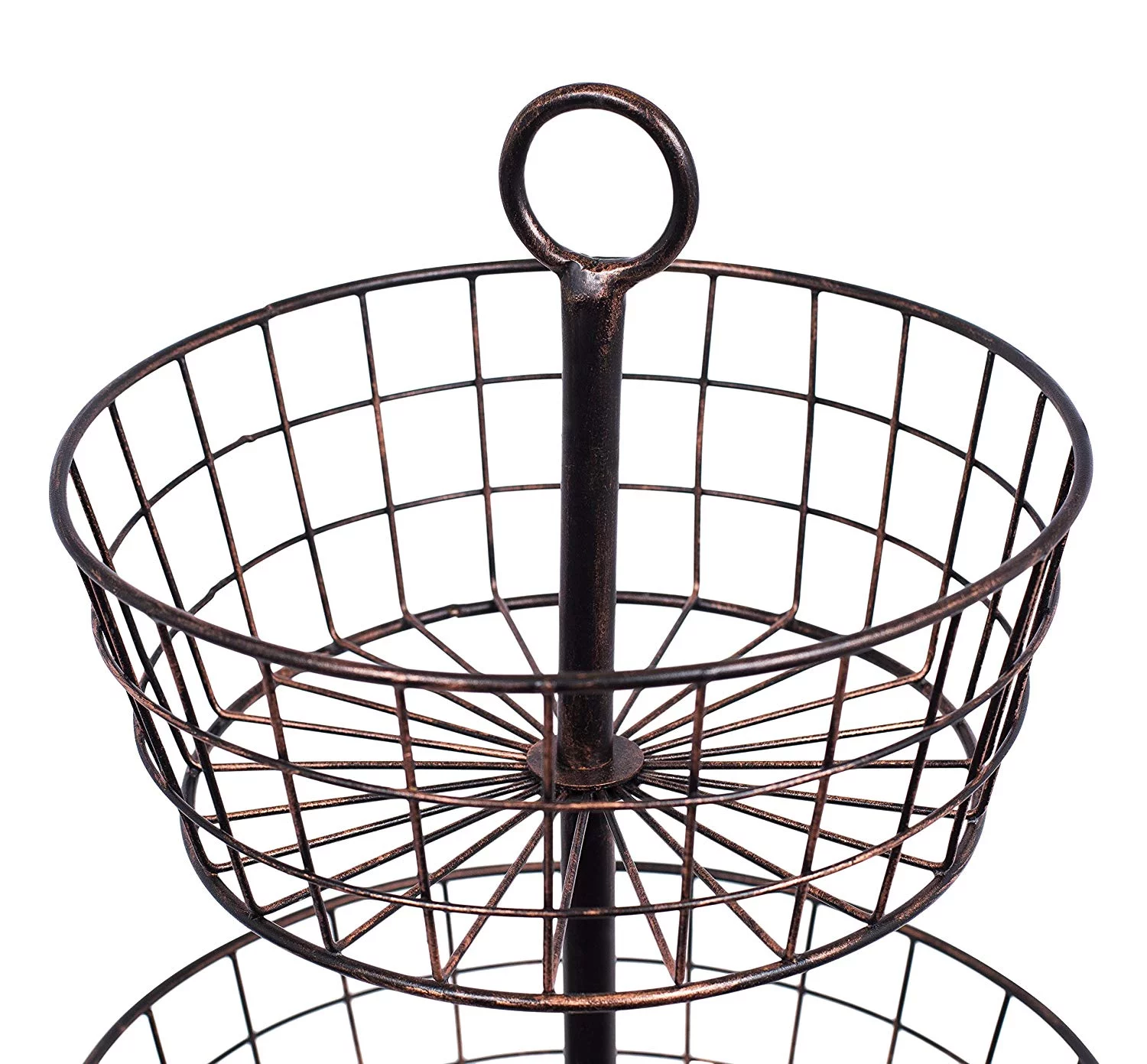 BirdRock Home Metal 2-Tier Wire Fruit Basket - Oil Rubbed Bronze