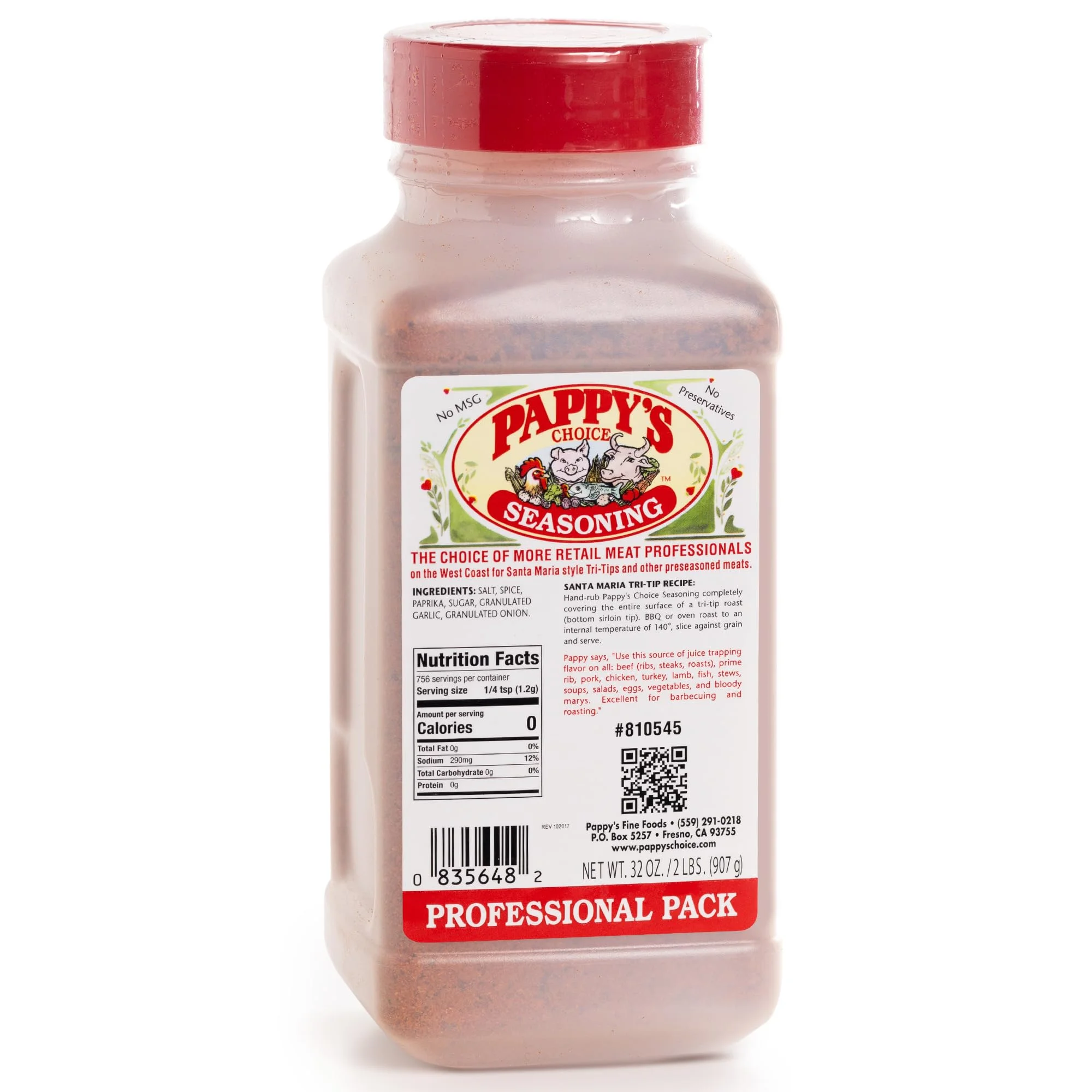 Pappy's Choice Seasonings - Original. Perfect for bbq and smoked brisket, steak, beef, chicken, fajita, hogs, rib, seafood, bagel, popcorn, jerk, pizza and more.