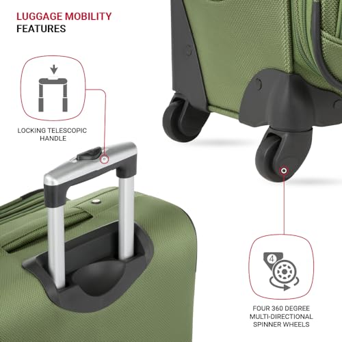 SwissGear Sion Softside Expandable Luggage, Black, Checked-Large 29-Inch