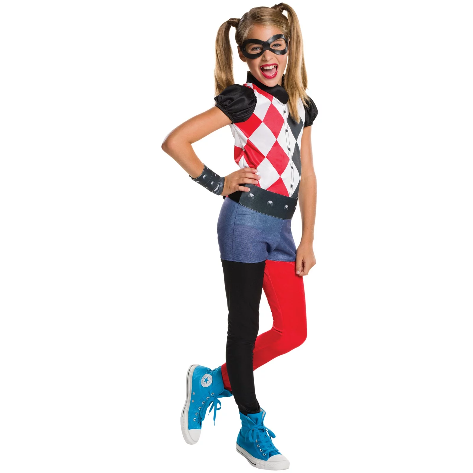 Rubie's Costume Kids DC Superhero Girls Harley Quinn Costume, Medium,Blue