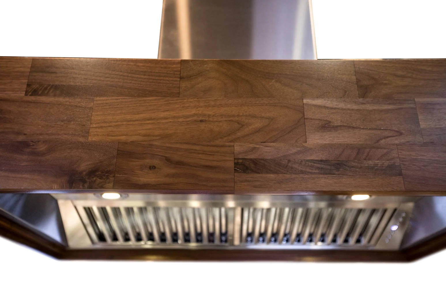 ZLINE 42 in. 1200 CFM Designer Series Wooden Island Mount Range Hood in Butcher Block (681iW-42)