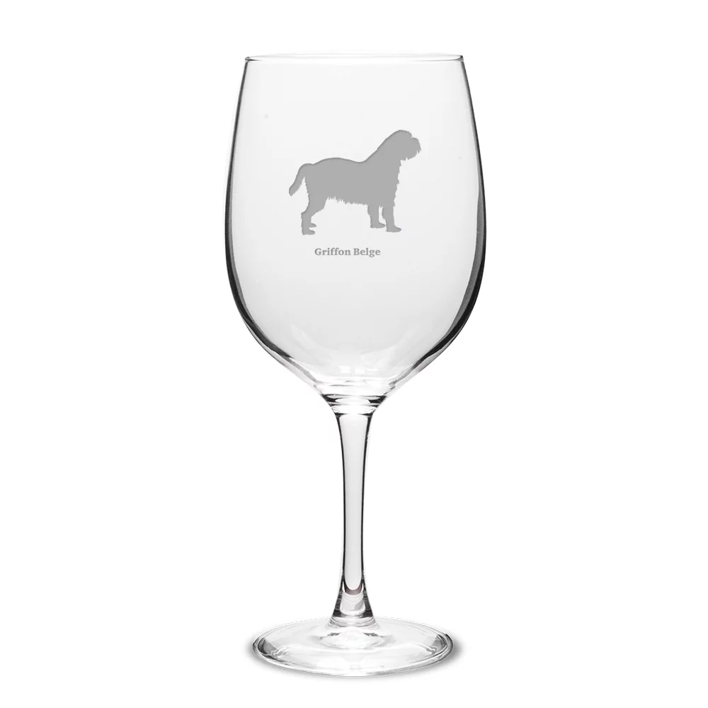 Griffon Beige Deep Etched 19 oz Classic Red Wine Glass