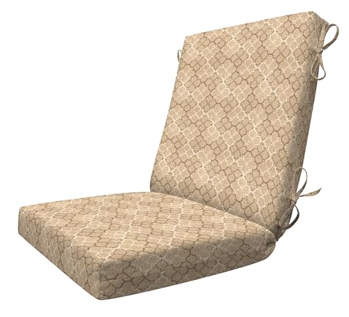 Honeycomb Outdoor Essentials Dining Chair Cushion, 20 x 41, Hampton Texture Navy Cushion for Patio Furniture