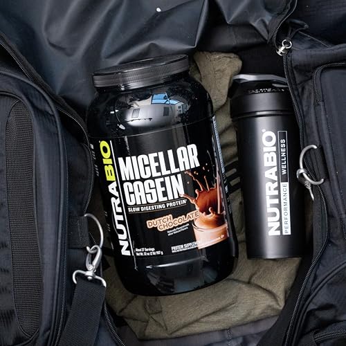 NutraBio Micellar Casein - Protein Powder, 2 lbs Alpine Vanilla - Slow Digesting - Muscle Growth - Essential Amino Acids - Non-GMO - Gluten & Soy Free