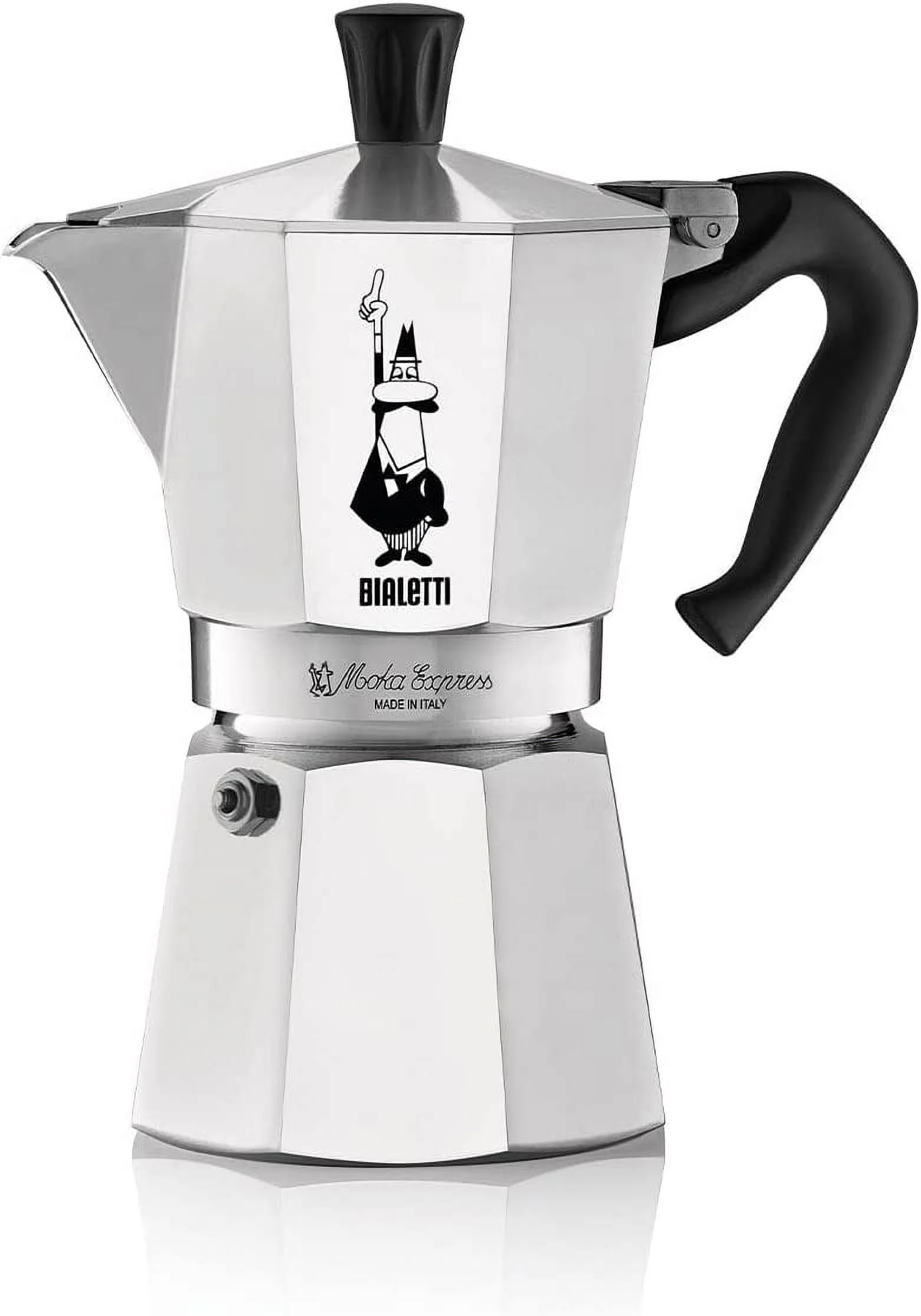 Bialetti - Moka Express: Iconic Stovetop Espresso Maker, Makes Real Italian Coffee, Moka Pot 9 Cups (14 Oz - 420 Ml), Aluminium, Silver 9 Cups (Pack of 1) Espresso Maker
