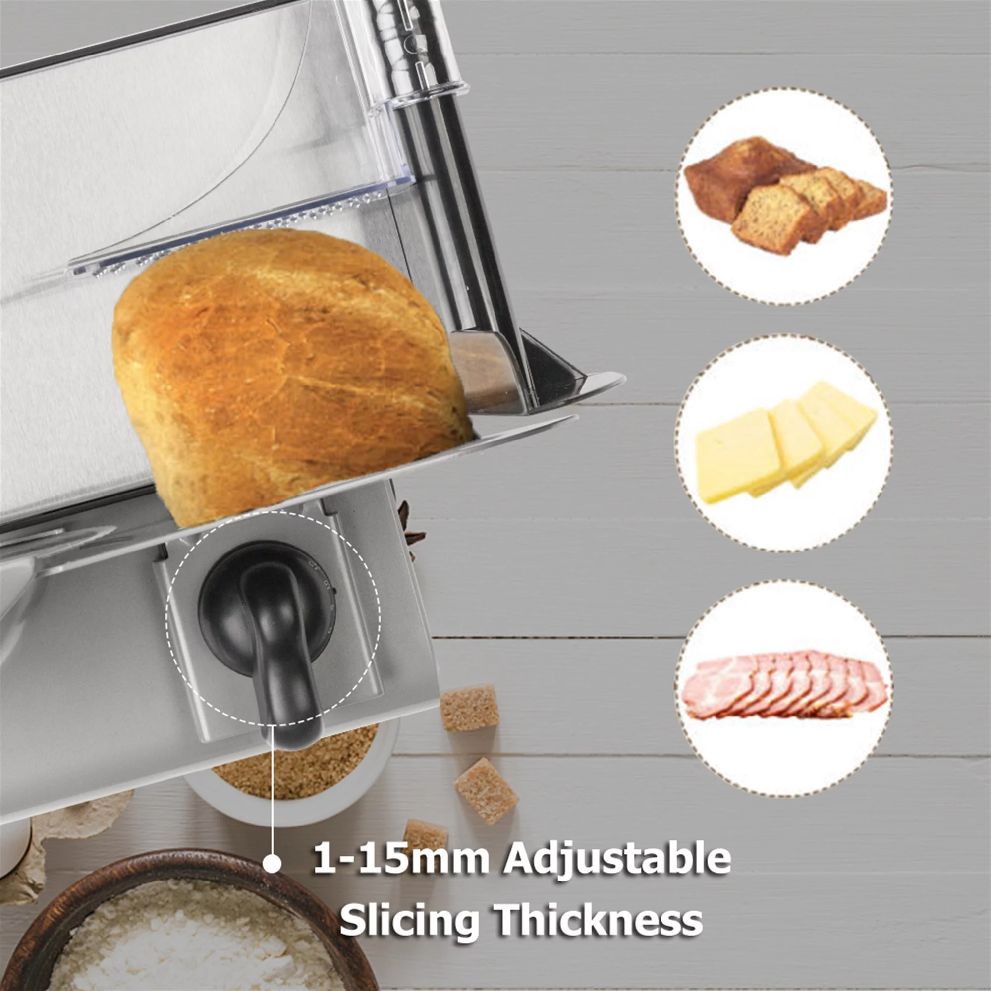 Seyurigaoka Semi-automatic Multifunctional Home Cutter Food Machine Meat Slicer