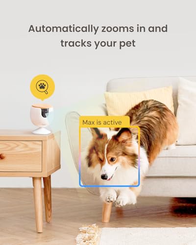 Furbo 360° Cat Camera - Unlock Camera & Smart Features w/Paid Plan: Home Security & Pet Safety Alerts, Rotating Treat Dispenser w/Speaker, Smart Cam w/Phone App (Subscription Required, 3mo Minimum)
