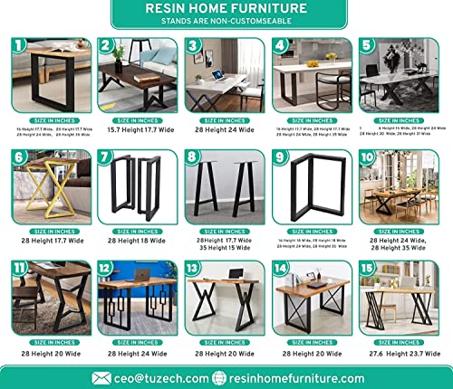 Custom Made Live Edge with River Wave Look Table Epoxy Dining Table Coffee Table End Table Bar Counter Top Living Room Table Wall Art Wooden Table (16.5