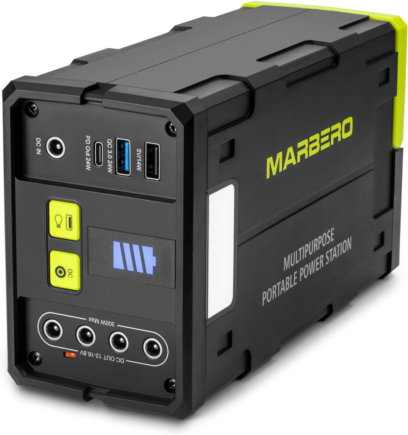 Portable Power Station, 222Wh Backup Battery Pack with 4 DC Ports(12V), QC 3.0 USB Ports, Type-C Port, LED Flashlight Power Supply for CPAP Outdoor Advanture Load Trip Camping Emergency