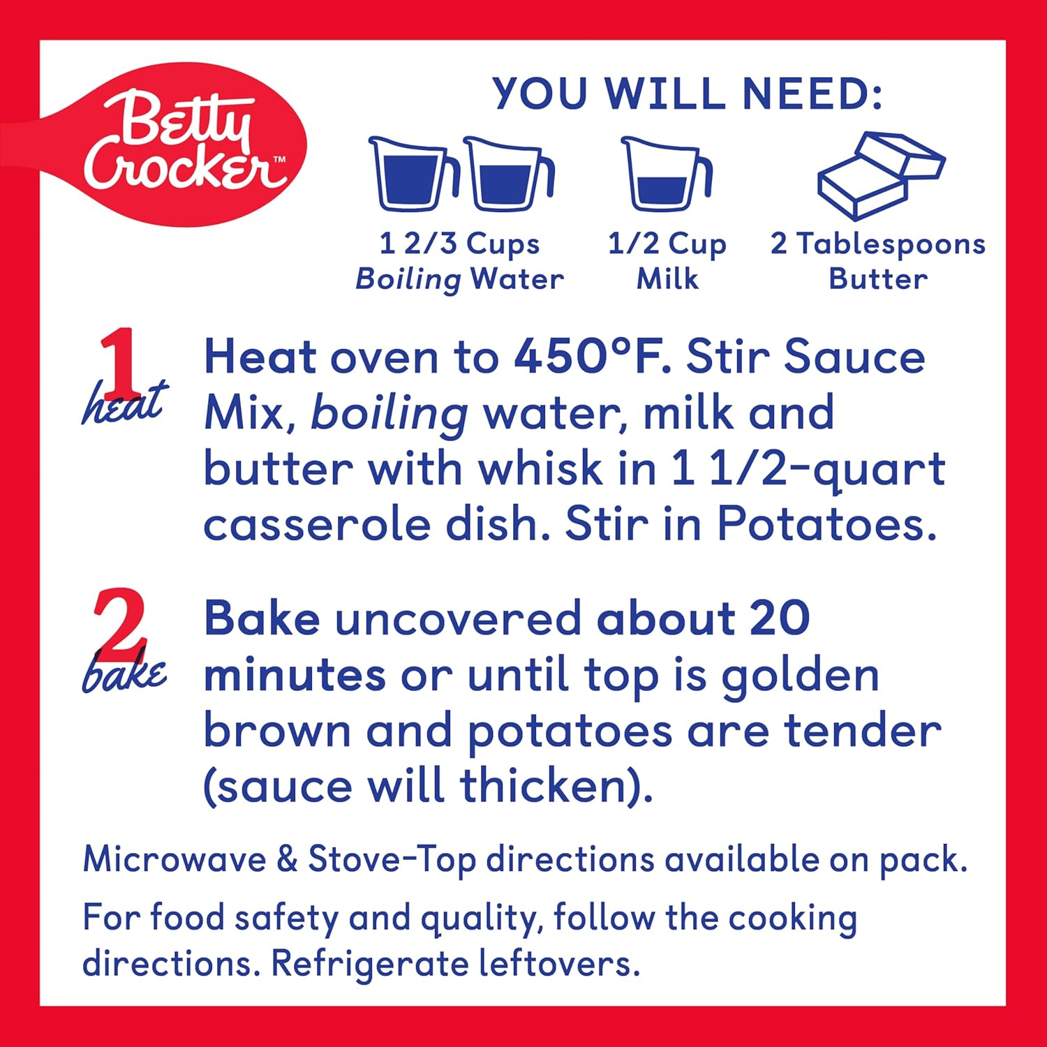 Betty Crocker Julienne Casserole Potatoes, 4 OZ