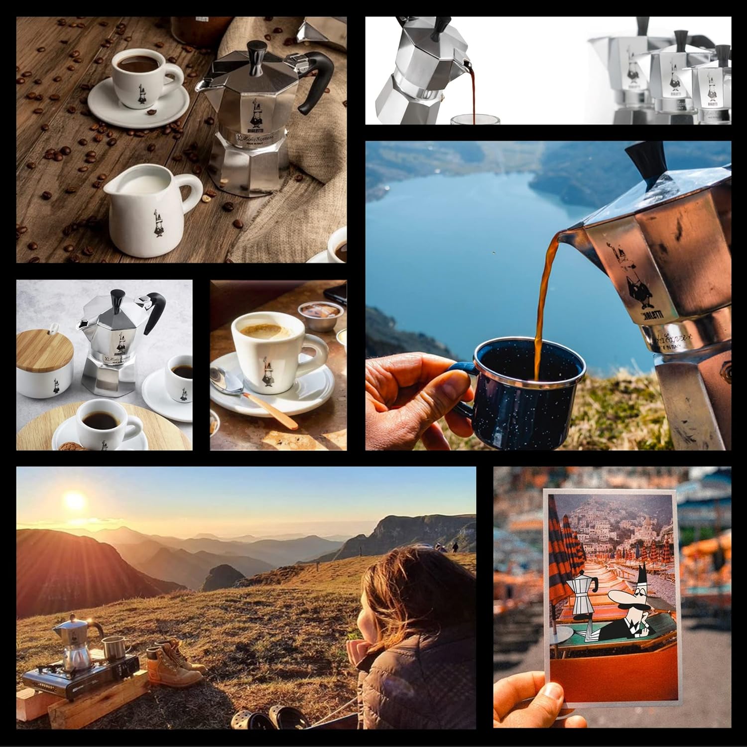 Bialetti - Moka Espress: Iconic Stovetop Espresso Maker, Makes Real Italian Coffee, Moka Pot 6 Cups (6 Oz), Aluminium, Silver