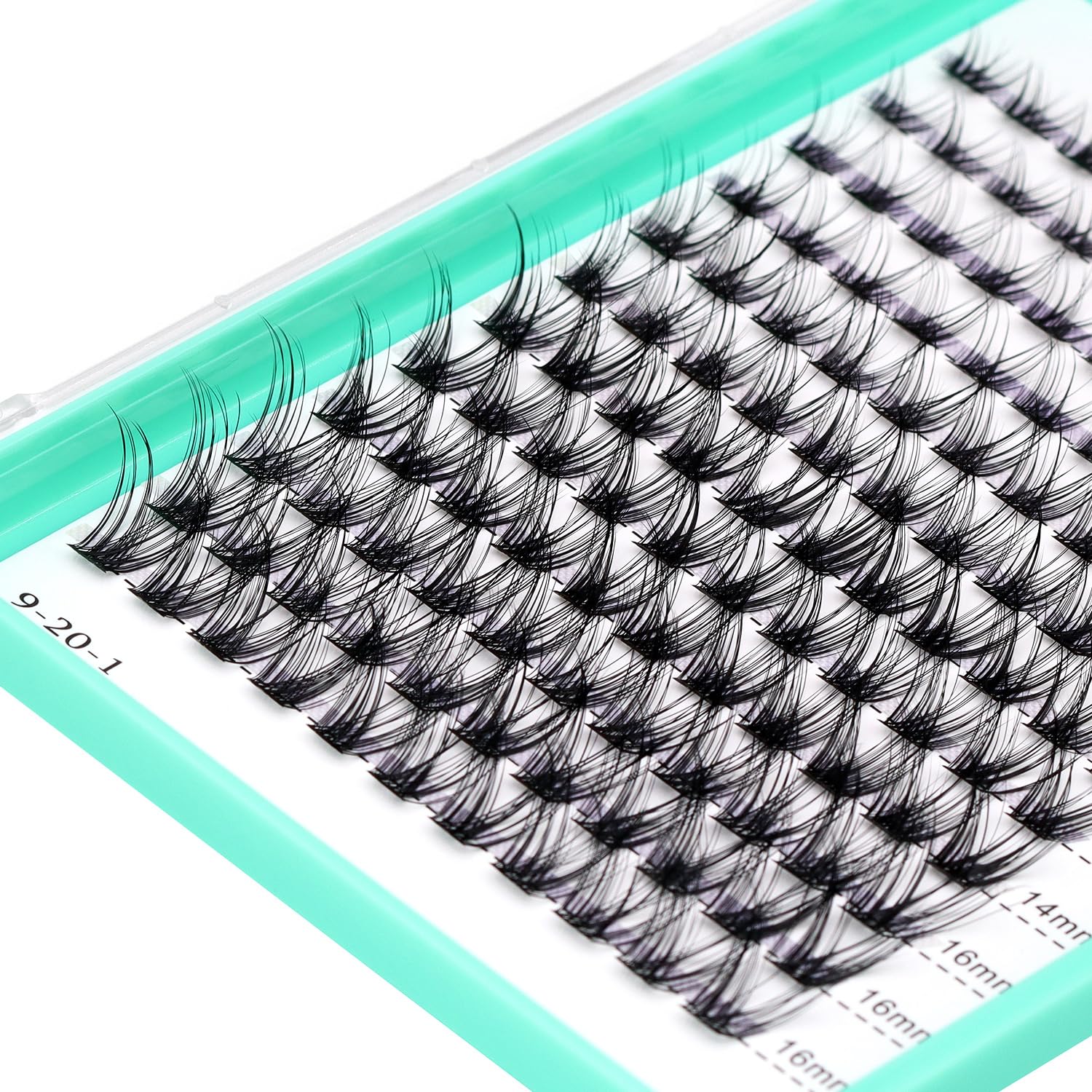 Bodermincer 132 Cluster D Curl Natural Style Eyelashes Professional Makeup Wide Cluster Individual Cluster EyeLashes Grafting Fake False Eyelashes (Black-8-10-12-14-16mm MIX)