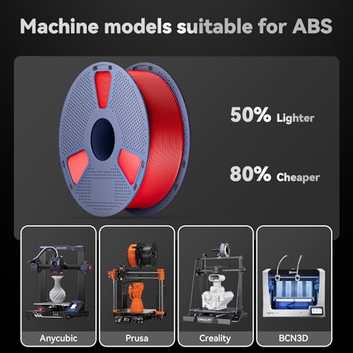 3D Printer Filament, ABS Filament 1.75mm, High Strength and Toughness, Dimensional Accuracy +/- 0.02mm, 1kg(2.2lbs) 3D Printing Filament (Gold)