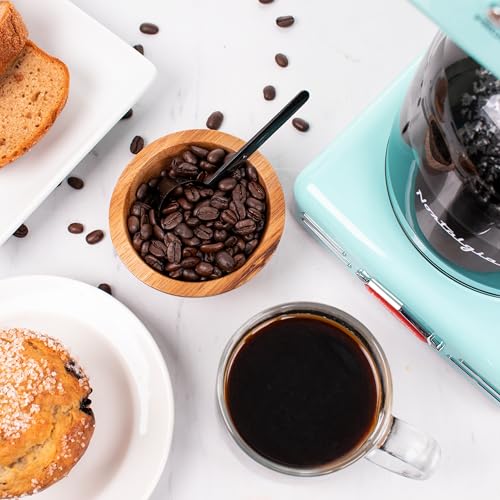 Nostalgia Retro 12-Cup Programmable Coffee Maker With LED Display, Automatic Shut-Off & Keep Warm, Pause-And-Serve Function, Aqua